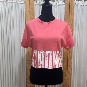 Athletic Works Pink 'Strong' Short Sleeve Tee